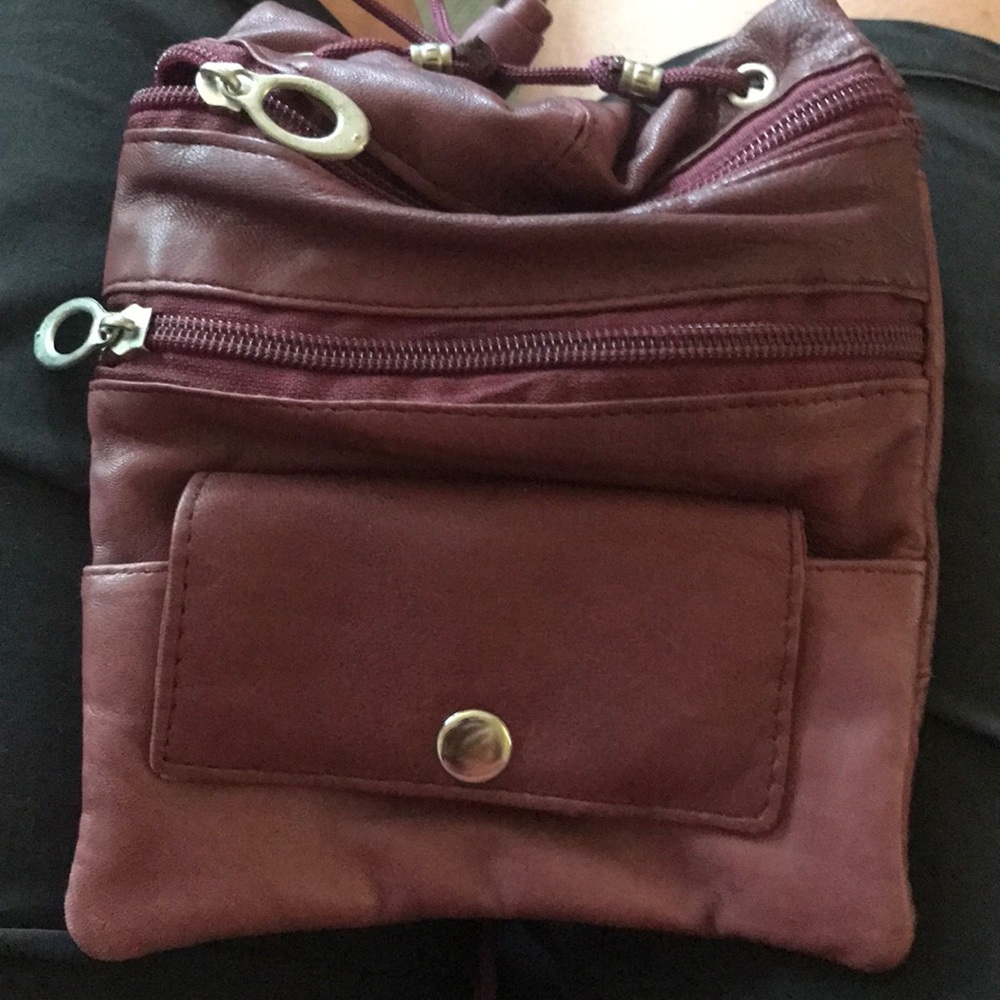 Small leather cross body bag